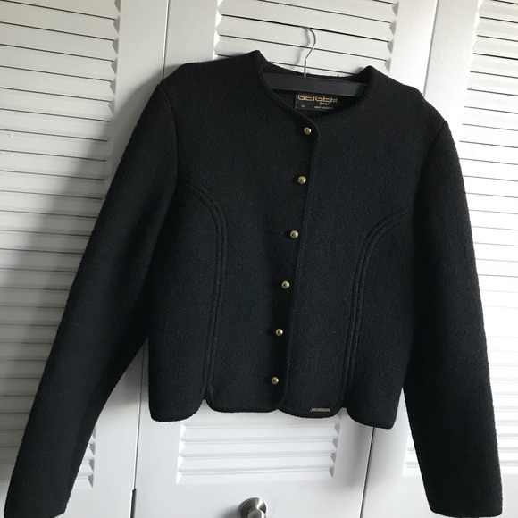 Geiger Black Wool Vintage Jacket - Picture 2 of 7